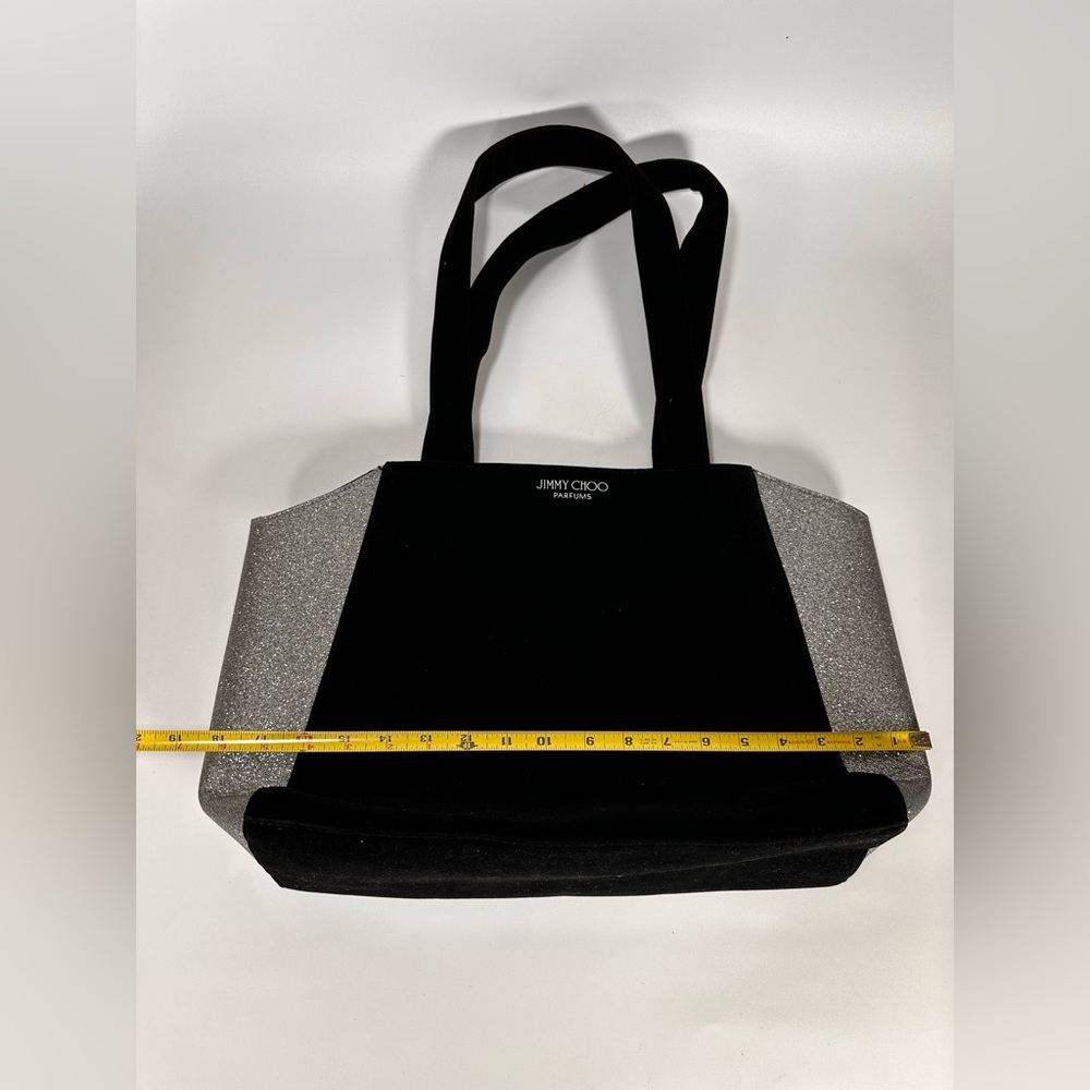Jimmy Choo Silver Velvet Tote Bag - Picture 9 of 9
